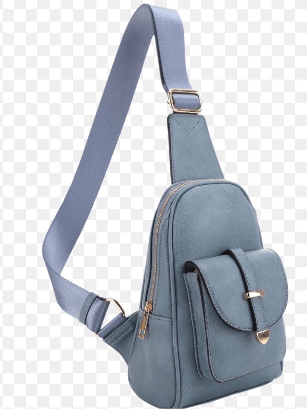 Modern Slate Blue Women's Sling Satchel - Contemporary Crossbody